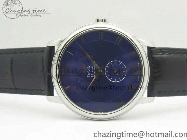 0427 Youthful De Ville Prestige Small Second TWF 1:1 Best Edition Blue Dial on Black Leather Strap MIYOTA 8035